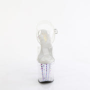 Pleaser ENCHANT-708RS-02 Platform Sandal (Clear/Clear-AB Rhinestone)