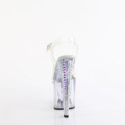 Pleaser ENCHANT-708RS-02 Platform Sandal (Clear/Clear-AB Rhinestone)