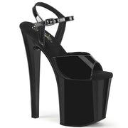 Pleaser ENCHANT-709 Platform Sandal (Black Patent/Black)