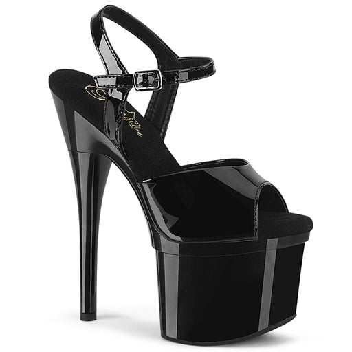 Pleaser ESTEEM-709 Platform Sandal (Black Patent/Black)