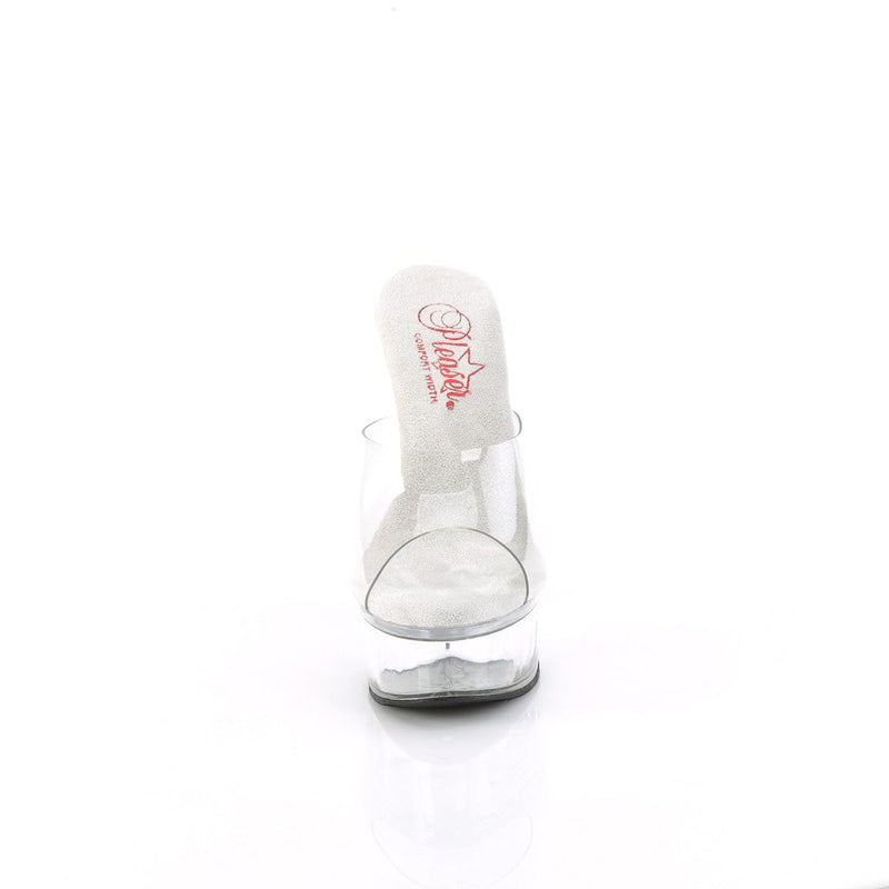 Pleaser EXCITE-601 Platform Slide (Clear/Clear)