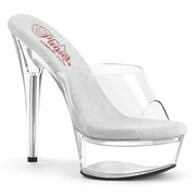 Pleaser EXCITE-601 Platform Slide (Clear/Clear)