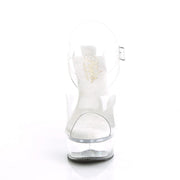 Pleaser EXCITE-608 Platform Sandal (Clear/Clear)