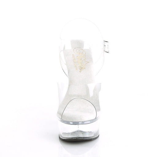 Pleaser EXCITE-608 Platform Sandal (Clear/Clear)