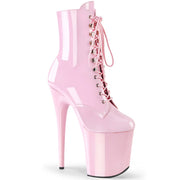 Pleaser FLAMINGO-1020 Platform Ankle Boot (Baby Pink Patent/Baby Pink)