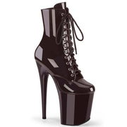 Pleaser FLAMINGO-1020 Platform Ankle Boot (Coffee Patent/Coffee)