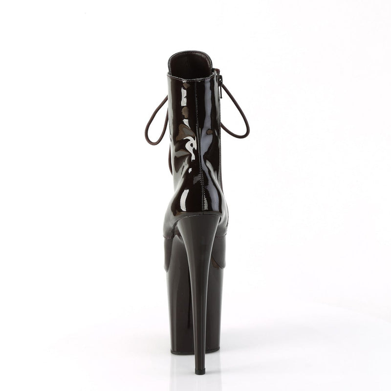 Pleaser FLAMINGO-1020 Platform Ankle Boot (Coffee Patent/Coffee)