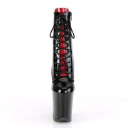 Pleaser FLAMINGO-1020FH Platform Ankle Boot (Black Patent/Black)