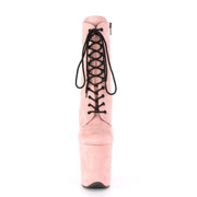 Pleaser FLAMINGO-1020FS Platform Ankle Boot (Baby Pink Faux Suede/Baby Pink Faux Suede)