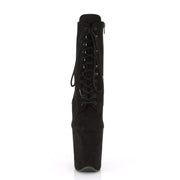 Pleaser FLAMINGO-1020FS Platform Ankle Boot (Black Faux Suede/Black Faux Suede)