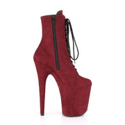 Pleaser FLAMINGO-1020FS Platform Ankle Boot (Burgundy Faux Suede/Burgundy Faux Suede)