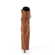 Pleaser FLAMINGO-1020FS Platform Ankle Boot (Caramel Faux Suede/Caramel Faux Suede)