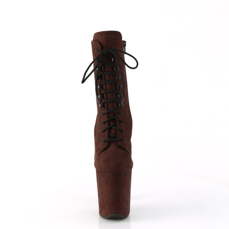 Pleaser FLAMINGO-1020FS Platform Ankle Boot (Mocha Faux Suede/Mocha Faux Suede)