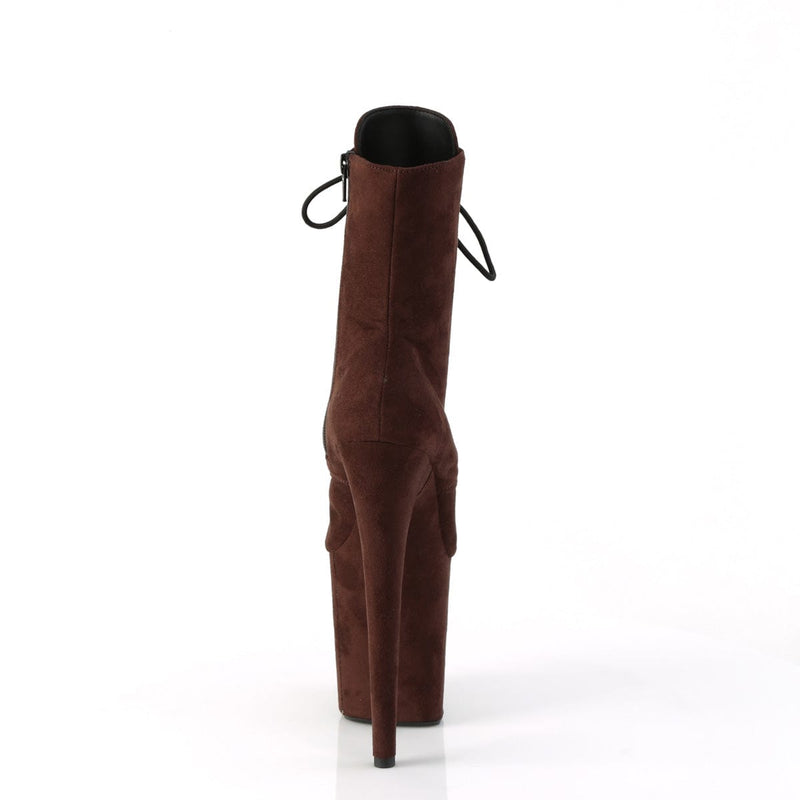 Pleaser FLAMINGO-1020FS Platform Ankle Boot (Mocha Faux Suede/Mocha Faux Suede)