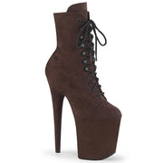 Pleaser FLAMINGO-1020FS Platform Ankle Boot (Mocha Faux Suede/Mocha Faux Suede)