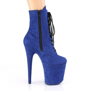 Pleaser FLAMINGO-1020FS Platform Ankle Boot (Royal Blue Faux Suede/Royal Blue Faux Suede)