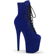 Pleaser FLAMINGO-1020FS Platform Ankle Boot (Royal Blue Faux Suede/Royal Blue Faux Suede)