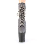 Pleaser FLAMINGO-1020FST Platform Ankle Boot (Grey Faux Suede/Frosted Grey)