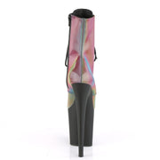 Pleaser FLAMINGO-1020REFL Platform Ankle Boot (Rainbow Reflective/Black Matte)