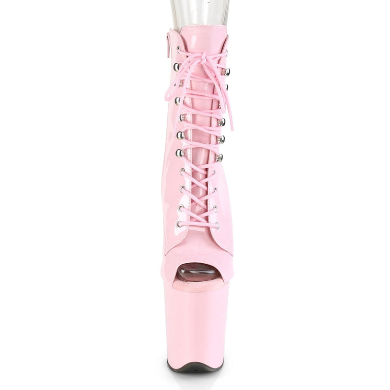 Pleaser FLAMINGO-1021 Platform Ankle Boot (Baby Pink Patent/Baby Pink)