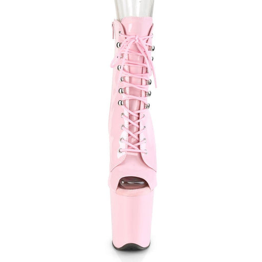 Pleaser FLAMINGO-1021 Platform Ankle Boot (Baby Pink Patent/Baby Pink)