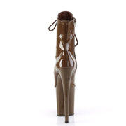 Pleaser FLAMINGO-1021 Platform Ankle Boot (Mocha Patent/Mocha)