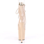 Pleaser FLAMINGO-1021 Platform Ankle Boot (Nude Patent/Nude)