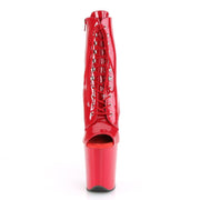 Pleaser FLAMINGO-1021 Platform Ankle Boot (Red Patent/Red)