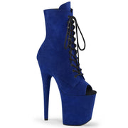 Pleaser FLAMINGO-1021FS Platform Ankle Boot (Royal Blue Faux Suede/Royal Blue Faux Suede)