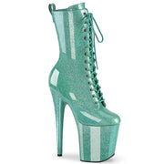 Pleaser FLAMINGO-1040GP Platform Ankle Boot (Aqua Glitter Patent/M)