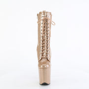 Pleaser FLAMINGO-1040GP Platform Ankle Boot (Gold Glitter Patent/M)