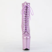 Pleaser FLAMINGO-1040GP Platform Ankle Boot (Lilac Glitter Patent/M)