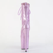 Pleaser FLAMINGO-1040GP Platform Ankle Boot (Lilac Glitter Patent/M)