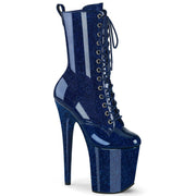 Pleaser FLAMINGO-1040GP Platform Ankle Boot (Navy Blue Glitter Patent/M)