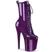Pleaser FLAMINGO-1040GP Platform Ankle Boot (Purple Glitter Patent/M)