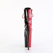Pleaser FLAMINGO-1040TT Platform Ankle Boot (Red-Black Patent/Red-Black)