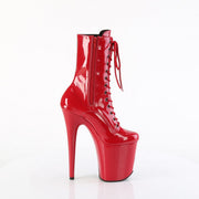 Pleaser FLAMINGO-1040TT Platform Ankle Boot (Red-Black Patent/Red-Black)