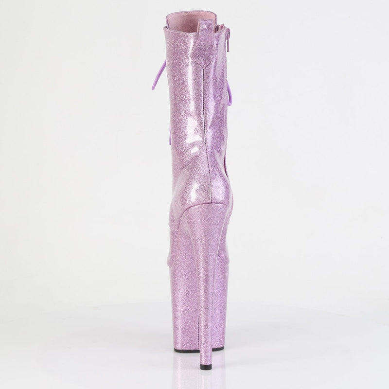 Pleaser FLAMINGO-1041GP Platform Ankle Boot (Lilac Glitter Patent/M)