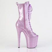 Pleaser FLAMINGO-1041GP Platform Ankle Boot (Lilac Glitter Patent/M)