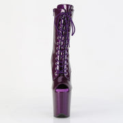 Pleaser FLAMINGO-1041GP Platform Ankle Boot (Purple Glitter Patent/M)