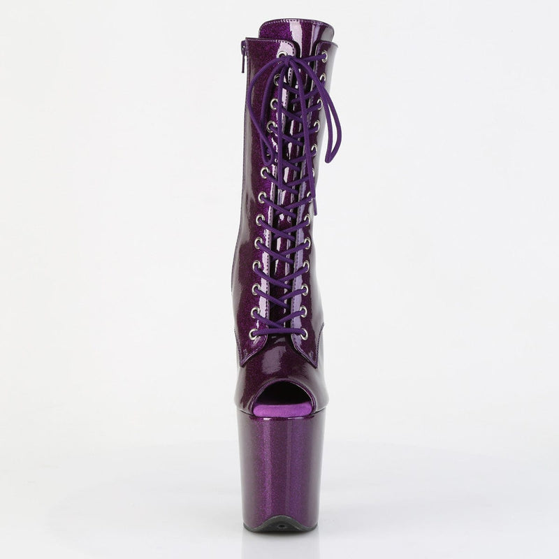 Pleaser FLAMINGO-1041GP Platform Ankle Boot (Purple Glitter Patent/M)