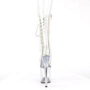 Pleaser FLAMINGO-1050C Platform Mid-Calf Boot (Clear/Clear)