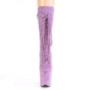 Pleaser FLAMINGO-1050FS Platform Mid-Calf Boot (Lilac Faux Suede/Lilac Faux Suede)