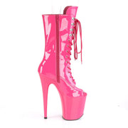 Pleaser FLAMINGO-1051 Platform Mid-Calf Boot (Hot Pink Patent/Hot Pink)