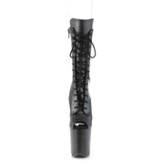 Pleaser FLAMINGO-1051WR Platform Mid-Calf Boot (Black Faux Leather/Black Faux Leather)