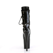 Pleaser FLAMINGO-1053 Platform Mid-Calf Boot (Black Patent/Black)