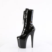 Pleaser FLAMINGO-1054 Platform Mid-Calf Boot (Black Patent/Black)