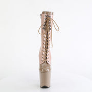 Pleaser FLAMINGO-1054DC Platform Mid-Calf Boot (Dusty Pink-Sand Patent/Dusty Pink-Sand)