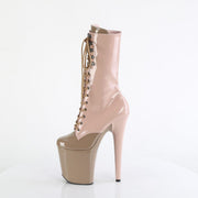 Pleaser FLAMINGO-1054DC Platform Mid-Calf Boot (Dusty Pink-Sand Patent/Dusty Pink-Sand)