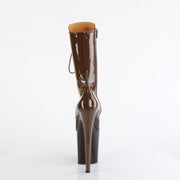 Pleaser FLAMINGO-1054DC Platform Mid-Calf Boot (Mocha-Coffee Patent/Mocha Coffee)